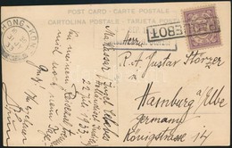 1933 Hajóposta Képeslap Hamburgba / Pagnebot Postcard To Hamburg Via Hongkong - Sonstige & Ohne Zuordnung