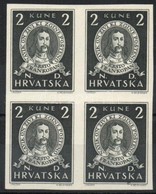 ** 1943 Mi 104 Vágott Négyes Tömb / Imperforate Block Of 4 - Andere & Zonder Classificatie