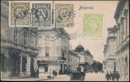 1919 Ajánlott TCV Képeslap Szerb Bélyegekkel Bérmentesítve Belgiumba / Registered TCV Postcard Franked With Serbian Stam - Autres & Non Classés