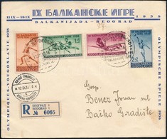 1938 Balkáni Játékok Ajánlott FDC / Mi 362-365 Registered FDC - Altri & Non Classificati