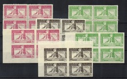 ** 1948 UNESCO Kiadatlan értékek Négyes Tömbökben Fogazva és Vágva / Unissued Values Blocks Of 4 Perforated And Imperfor - Andere & Zonder Classificatie