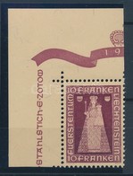 ** 1941 Duxi Madonna ívsarki Bélyeg Mi 197 (az ívszélen Falcnyom) - Other & Unclassified