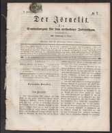 1862 Der Israelit Mainzi Zsidó újság  1Kr Bélyeggel / Jewish Newspaper With 1Kr Stamp - Autres & Non Classés