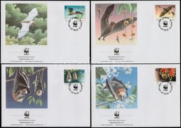 1993 WWF Denevérek Sor 4 FDC-n Mi 754-757 - Autres & Non Classés