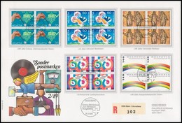 1989 Évfordulók Sor Négyestömbökben Mi 1397-1403 FDC-n - Andere & Zonder Classificatie