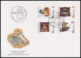 1996 Zenedobozok Sor Mi 1585-1588 FDC-n - Autres & Non Classés