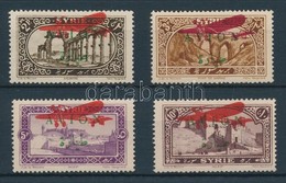 ** * 1925 Kiadatlan Légiposta Bélyegek Mi 276-279 További (piros Repül?) Felülnyomással / Unissued Airmail Stamps With F - Autres & Non Classés