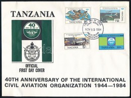 ** 1984 Nemzetközi Polgári Repülésügyi Szervezet Sor FDC-n Mi 246-249 + Blokk Mi 38 - Other & Unclassified