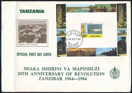 1984 20 éves A Zanzibári Forradalom Blokk FDC-n Mi 36 - Other & Unclassified