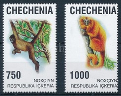 ** Oroszország-Csecsenföld  Majom 2 Db Klf Bélyeg - Andere & Zonder Classificatie