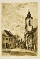 Csurgói Máté Lajos (1931-2001): Szentendre. Rézkarc (4/VII), Papír, Jelzett, 27x18  Cm. - Other & Unclassified