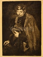Fényes Adolf (1867-1945): Koldus. Rézkarc, Papír, Jelzés Nélkül, 33×23 Cm - Autres & Non Classés