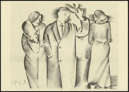 Molnár C. Pál (1894-1981): Üdvözlés. Kis Szériás Ofszet, 21×29,5 Cm - Sonstige & Ohne Zuordnung
