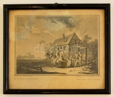 Cca 1800 Fosztogatók, Rézmetszet, Papír, Festette:Norbert Grund, Metszette: Johan Balzer, üvegezett Keretben, Foltos, 17 - Prints & Engravings