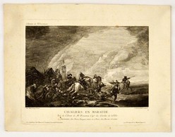 XVII. Sz. P. Wouwermans - I. Wachsmouth: Cavaliers On Maraude. Rézmetszet, Papír / Etching 32x25 Cm - Estampes & Gravures