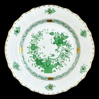 Herendi Indiai Kosár Mintás Tál, Porcelán, Kézzel Festett, Jelzett, Hibátlan, D:27 Cm - Sonstige & Ohne Zuordnung