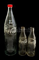 'Coca Cola' üvegek, 3 Db, Hibátlanok, M: 20 és 34 Cm - Verre & Cristal