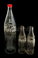 'Coca Cola' üvegek, 3 Db, Hibátlanok, M: 20 és 34 Cm - Glas & Kristal
