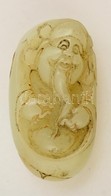 Buddha, Kínai Jade Faragvány, Kis Kopásokkal, 6×3,5×2,5 Cm - Sonstige & Ohne Zuordnung