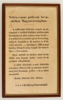 1854 Nehéz Vasas Pótló Bevásárlási Hirdetmény, üvegezett Keretben. - Altri & Non Classificati