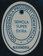 Cca 1900 Liszteszsák Zárjegy. Alexandria / Flour Bag Tax Stamp - Zonder Classificatie