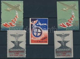 ** 1934-1940 Budapesti Nemzetközi Vásár 5 Klf Levélzáró - Non Classés