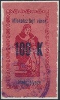 1922 Miskolc ínség Bélyeg 100K Thjf Után Nincs Pont Tévnyomat (7.500) - Ohne Zuordnung