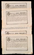 Cca 1800-1900 Magyaróvár, 5 Db Kitöltetlen, Nyomtatott F?bírói Hirdetmény, Latin Nyelven - Ohne Zuordnung
