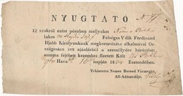 1834 Nemesbikk (Borsod Vm.), Nyugta V. Ferdinánd Megkoronázása Alkalmából Tett Felajánlásról - Unclassified