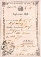 1858 Személyi Igazolvány 2x15kr CM Okmánybélyeggel - Zonder Classificatie