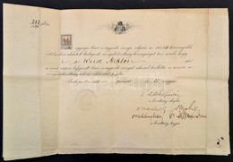 1920 Bp., Bírói-ügyvédi Bizonyítvány, Aláírásokkal, Okmánybélyeggel - Unclassified