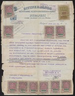 1924 Bittner János Hentesárú Különlegességek Gyárának Kérelme 245.000K Okmánybélyeggel - Unclassified