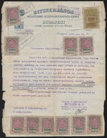 1924 Bittner János Hentesárú Különlegességek Gyárának Kérelme 245.000K Okmánybélyeggel - Non Classificati