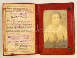 1928 Magyar Királyi Államvasutak (MÁV) Félárú Jegy Váltására Jogosító Fényképes Igazolvány Egészb?r-kötésben - Zonder Classificatie