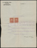 1929-1940 Doboz/Somosk?újfalu, Schultz Sándor Oklevele Mez?gazda Válaszlevele Plósz Endre Miniszteri Osztálytanácsos Rés - Unclassified