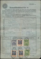 1932 6 Db Kamatilletéklerovási ív Sok Illetékbélyeggel - Non Classés