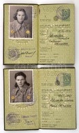 1941 2 Db Keményfedeles útlevél / Passports - Non Classés