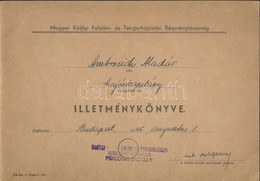 1941 Magyar Folyam és Tengerhajózási Részvénytársaság Hajóskapitány Illetménykönyve - Zonder Classificatie