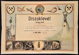 1950 Díszes Szocreál Díszoklevél Csillés Részére - Zonder Classificatie