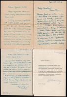 1958 Részvétnyilvánító Levelek Bán Tibor (?-?) Egyetemi Docens és Felesége, Bán Zsuzsa Részére, Többek Között Pogány Fri - Non Classés