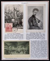 Különleges, Egyedi összeállítás, Az 1848. Március 15., 12 Db, Nemzetiszín Tablón Részletes Nyomtatott Szöveggel, Rajta 3 - Ohne Zuordnung