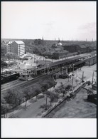 1964 Budapest, K?bánya, A Zalka Máté Téri Vasútállomás, 4 Db Szabadon Felhasználható Vintage Negatív (6x6 Cm) + 1 Db Mai - Andere & Zonder Classificatie