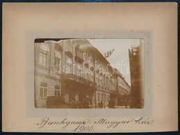 1906 Bécs, Bankgassse 4-6, Magyar-ház (ma A Magyar Nagykövetség), Fotó Karton Tartóban, 5×8 Cm - Sonstige & Ohne Zuordnung
