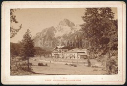 1895 Dél-Tirol, Schludercbach, Croda Rossa, Keményhátú Fotó, 11×17 Cm / Bolzano, Carbonin / Schludercbach - Autres & Non Classés