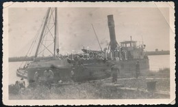 Cca 1930-1940 Az MFTR Vásárhelyi Pál G?zhajó A Partnál, Fotó, 7×11,5 Cm - Altri & Non Classificati