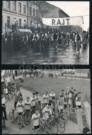 Cca 1955 Kerékpárversenyek, Kerékpárversenyz?k, 3 Db Fotó, 18×13 Cm - Andere & Zonder Classificatie