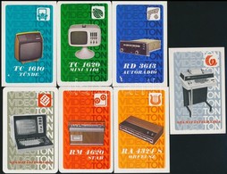 1976 7 Db Videoton Kártyanaptár - Advertising