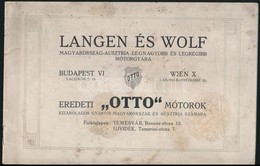 Langen és Wolf Motorgyár Katalógus, Foltos T?zött Papírkötésben - Publicités