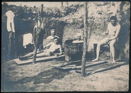 Cca 1917 Fürd?z? Katonák A Fronton  / WW: I. Military Photo. Bathing Soldiers  10x7cm - Andere & Zonder Classificatie