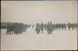 Cca 1917 IV, Károly A Fronton Magyar Csapatokat Inspekcióz. / WW: I. Military Photo 9x15 Cm - Autres & Non Classés